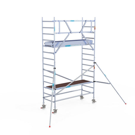 Rolsteiger Professional 90x250 5,2m werkhoogte carbon vloer tegen de gevel