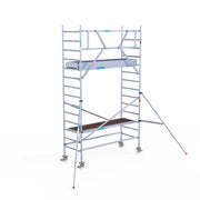 Rolsteiger Professional 90x250 5,2m werkhoogte carbon vloer tegen de gevel