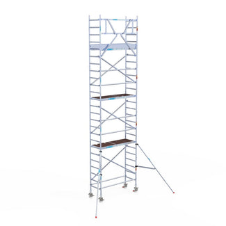 Rolsteiger Original  75x190 8,2m werkhoogte carbon vloer tegen de gevel