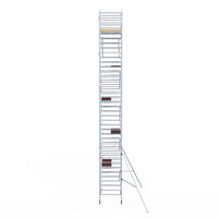 Rolsteiger Basic 135x190 12,2m werkhoogte carbon vloer tegen de gevel