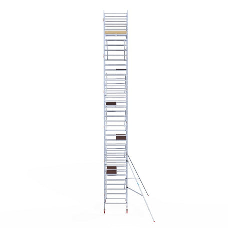 Rolsteiger Basic 135x190 12,2m werkhoogte carbon vloer tegen de gevel