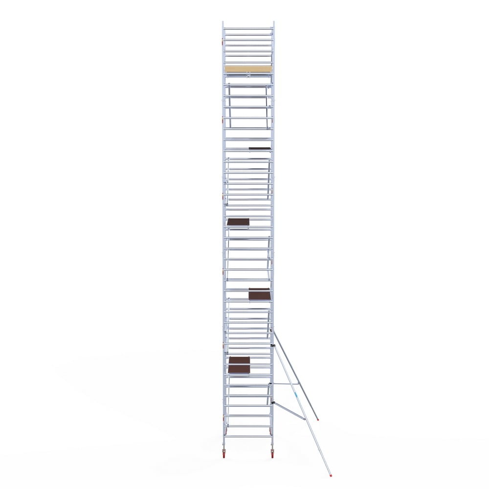 Rolsteiger Basic 135x190 12,2m werkhoogte carbon vloer tegen de gevel
