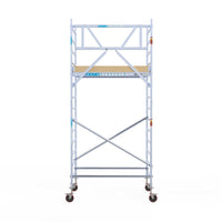 Rolsteiger Basic 135x190 5,2m werkhoogte carbon vloer tegen de gevel