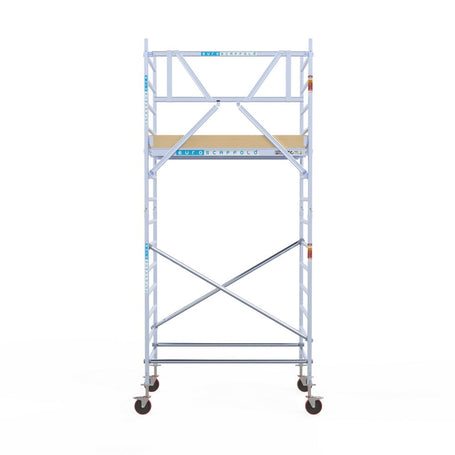 Rolsteiger Basic 135x190 5,2m werkhoogte carbon vloer tegen de gevel