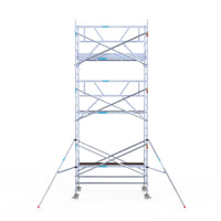 Rolsteiger Professional 135x250 7,2m werkhoogte carbon vloer tegen de gevel