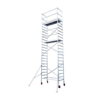 Anssems aanhanger en Basic rolsteiger 135x250x8,2m werkhoogte