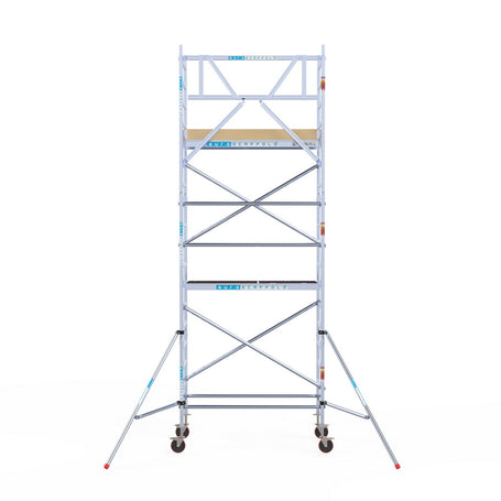Rolsteiger Basic 90x190 6,2m werkhoogte carbon vloer tegen de gevel
