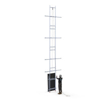 Zonnepanelen Steiger 135x250 8,2m werkhoogte, inclusief solar lift