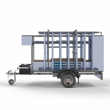 Steigeraanhanger Afsluitbaar 250 + Rolsteiger Basic 135x250 10,2m werkhoogte