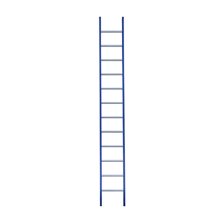 Eurostairs Ladder enkel recht 1x12 sporten BLAUW