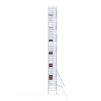 Rolsteiger Professional 135x305 14,2m werkhoogte carbon vloer tegen de gevel