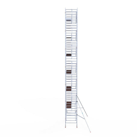 Rolsteiger Professional 135x305 14,2m werkhoogte carbon vloer tegen de gevel