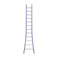 Eurostairs Ladder enkel uitgebogen 1x12 sporten BLAUW
