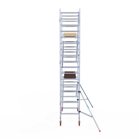 Rolsteiger Basic 90x250 6,2m werkhoogte carbon vloer tegen de gevel