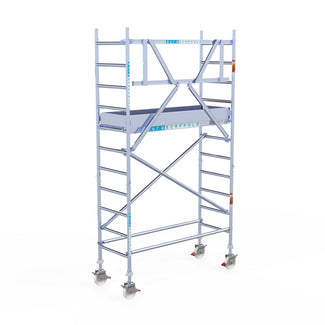 Rolsteiger Original  75x190 4,2m werkhoogte carbon vloer tegen de gevel