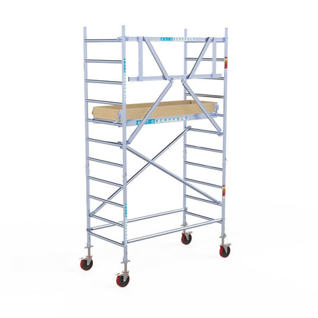 Rolsteiger Basic 90x190 4,2m werkhoogte carbon vloer tegen de gevel