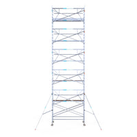 Steigeraanhanger afsluitbaar 305 + Rolsteiger Standaard 135x305 12,2m werkhoogte carbon vloer enkele voorloopleuning