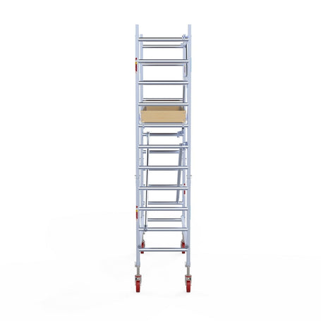 Rolsteiger Basic 75x190 4,2m werkhoogte carbon vloer tegen de gevel