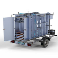 Steigeraanhanger afsluitbaar 250 + Rolsteiger Standaard 135x250 8,2m werkhoogte carbon vloer