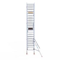 Rolsteiger Basic 90x190 7,2m werkhoogte carbon vloer tegen de gevel