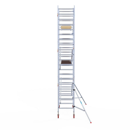 Rolsteiger Basic 90x190 7,2m werkhoogte carbon vloer tegen de gevel