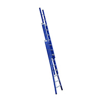 Eurostairs Reform ladder driedubbel uitgebogen 3x9 sporten BLAUW
