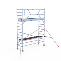 Rolsteiger Original  90x305 5,2m werkhoogte carbon vloer tegen de gevel