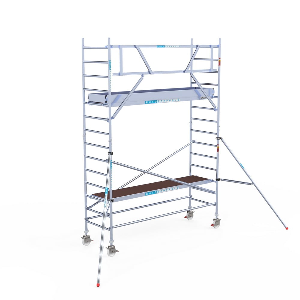Rolsteiger Original  90x305 5,2m werkhoogte carbon vloer tegen de gevel