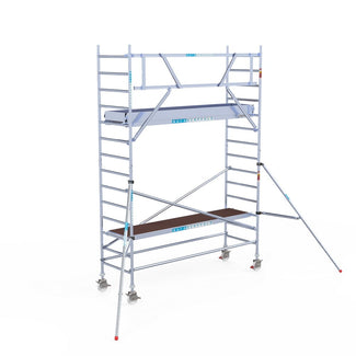 Rolsteiger Original  90x305 5,2m werkhoogte carbon vloer tegen de gevel