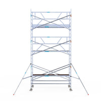 Rolsteiger Professional 135x305 7,2m werkhoogte carbon vloer tegen de gevel
