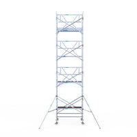 Rolsteiger Professional 135x190 9,2m werkhoogte carbon vloer tegen de gevel