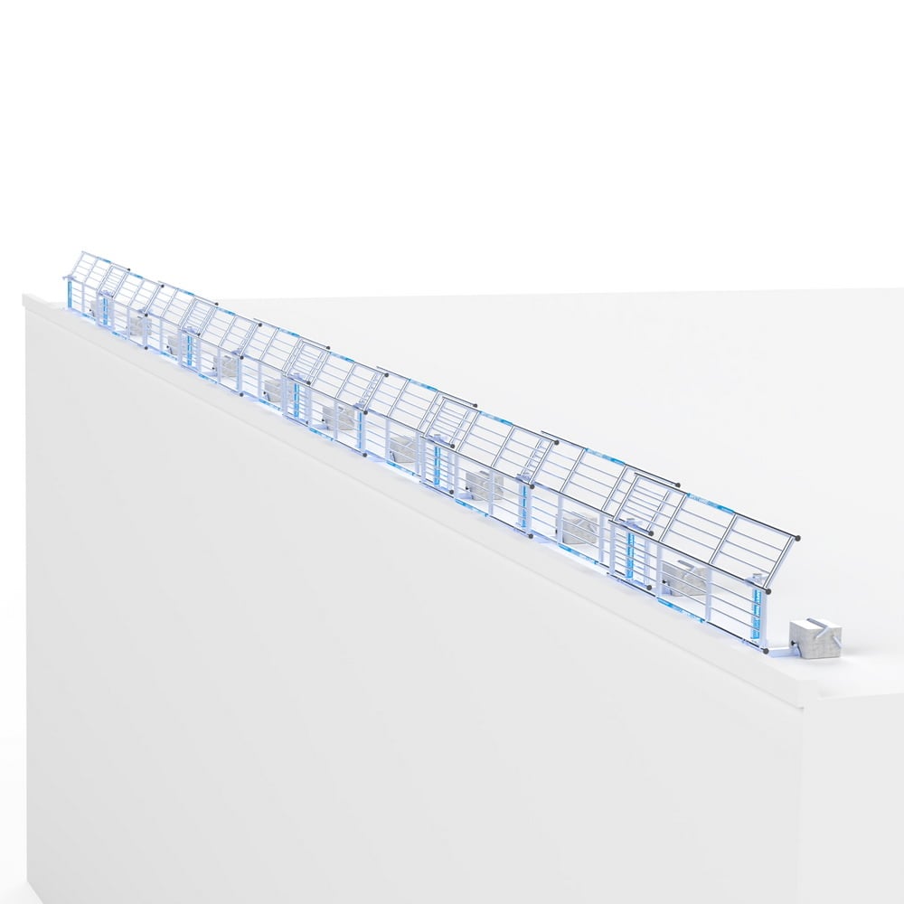 SGS Dakrandbeveiliging Slim PLUS 30 mtr complete set plat dak