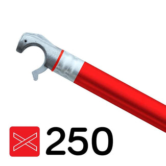 Rolsteiger diagonaal schoor 2,50m rood