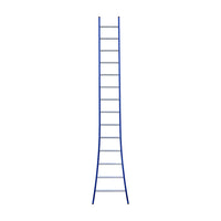 Eurostairs Ladder enkel uitgebogen 1x14 sporten BLAUW