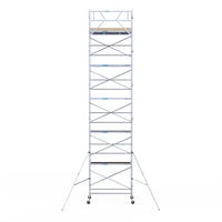Rolsteiger Basic 135x250 12,2m werkhoogte carbon vloer tegen de gevel