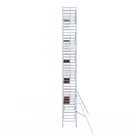 Rolsteiger Professional 135x305 12,2m werkhoogte carbon vloer tegen de gevel