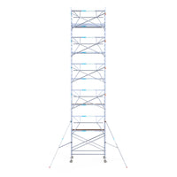 Steigeraanhanger afsluitbaar 250 + Rolsteiger Standaard 135x250 12,2m werkhoogte enkele voorloopleuning