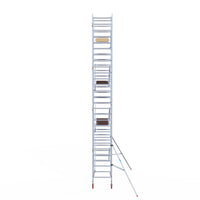 Rolsteiger Basic 90x190 9,2m werkhoogte carbon vloer tegen de gevel