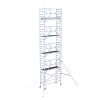 Rolsteiger Professional 90x250 10,2m werkhoogte carbon vloer tegen de gevel