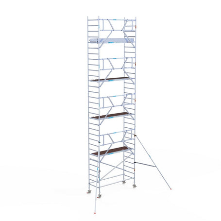 Rolsteiger Professional 90x250 10,2m werkhoogte carbon vloer tegen de gevel