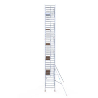 Steigeraanhanger afsluitbaar 305 + Rolsteiger Standaard 135x305 12,2m werkhoogte enkele voorloopleuning