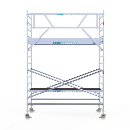 Rolsteiger Original  135x305 5,2m werkhoogte carbon vloer tegen de gevel