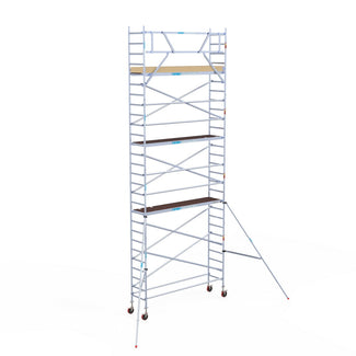 Rolsteiger Basic 75x305 9,2m werkhoogte carbon vloer tegen de gevel