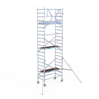 Rolsteiger Original  90x190 7,2m werkhoogte carbon vloer tegen de gevel