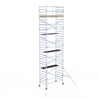 Steigeraanhanger Afsluitbaar 250 + Rolsteiger Alumexx Light 135x250 10,2m werkhoogte