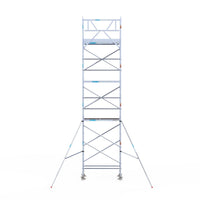 Rolsteiger Original  75x190 9,2m werkhoogte carbon vloer tegen de gevel
