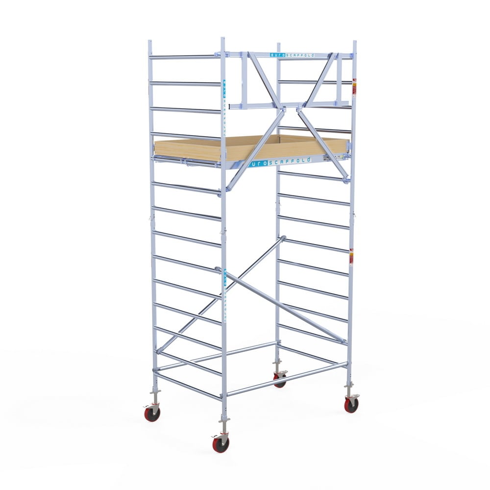Rolsteiger Basic 135x190 5,2m werkhoogte carbon vloer tegen de gevel
