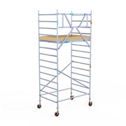 Rolsteiger Basic 135x190 5,2m werkhoogte carbon vloer tegen de gevel