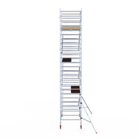 Steigeraanhanger afsluitbaar 250 + Rolsteiger Basic 135x250 8,2m werkhoogte carbon vloer