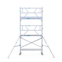 Rolsteiger Professional 75x250 6,2m werkhoogte carbon vloer tegen de gevel